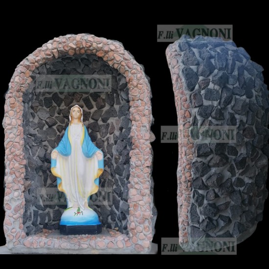 -->OFFERTA<-- NICCHIA GROTTA CON PIETRE Cm.70 CON STATUA -->OFFERTA<-- NICCHIA GROTTA CON PIETRE Cm.70 CON STATUA